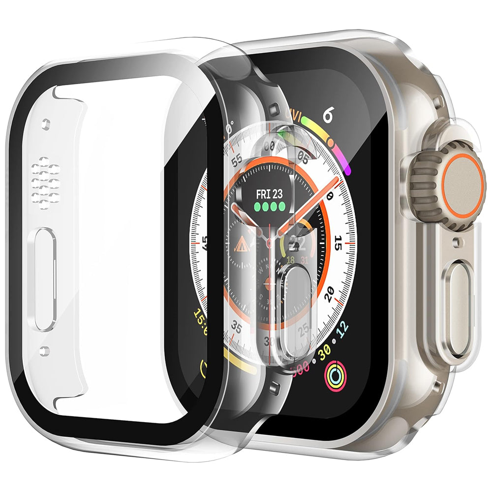 Apple Watch Ultra/Ultra 2 49mm Case with Glass Screen Protector by Swiftshield (2 Pack - Clear)
