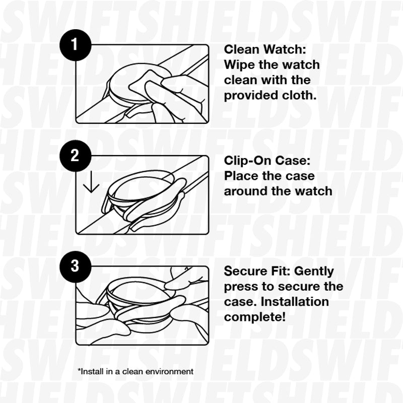 Apple Watch Series 10 (46mm) Case with Glass Screen Protector by SwiftShield (2 Pack - Silver)
