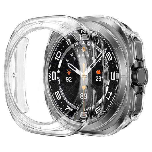 Samsung Galaxy Watch Ultra (2025) 47mm Case with Glass Screen Protector by SwiftShield (2 Pack - Clear)