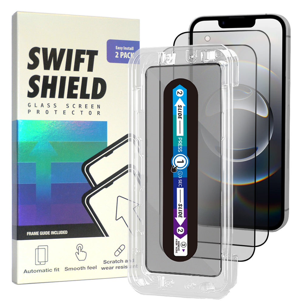 iPhone 16e Matte Anti-Glare Premium Tempered Glass Screen Protector Alignment Kit by SwiftShield [2-Pack]