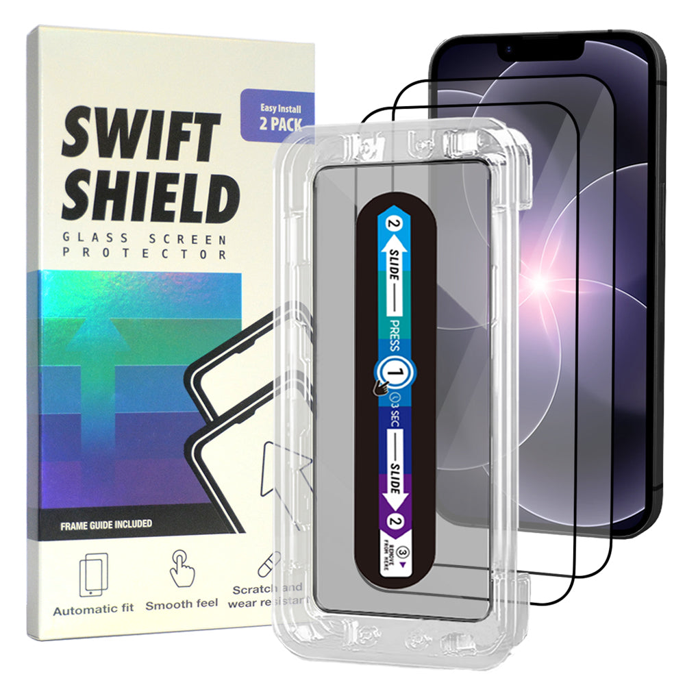 iPhone 17e Tempered Glass Screen Protector [2-Pack] with Easy Alignment Frame – Clear, Premium by SwiftShield