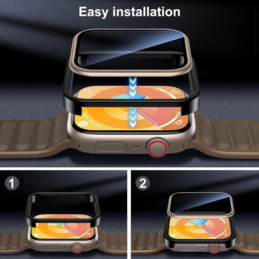 Apple Watch 41mm Glass Screen Protector Alignment Kit by SwiftShield (2 Pack - Starlight)