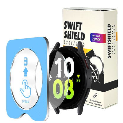 Samsung Galaxy Watch 5 40mm Glass Screen Protector Alignment Kit by SwiftShield (2 Pack - Clear)