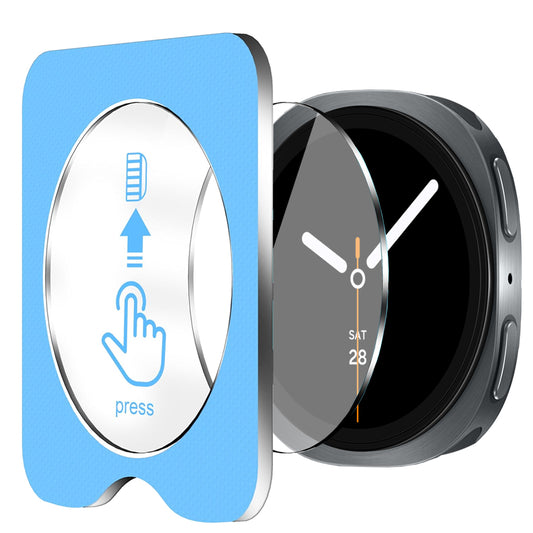 Samsung Galaxy Watch 8 44mm Glass Screen Protector Alignment Kit by SwiftShield (2 Pack - Clear)